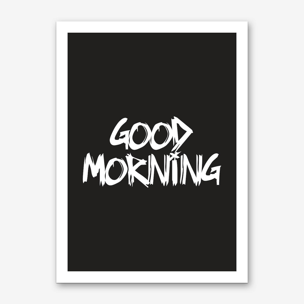 Good Morning (Black) Canvas Print by Posterboy Fy